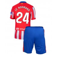 Atletico Madrid Robin Le Normand #24 Replika babykläder Hemmaställ Barn 2024-25 Kortärmad (+ korta byxor)